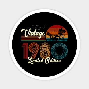 Vintage 1980 Shirt Limited Edition 40th Birthday Gift Magnet